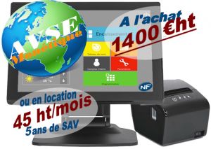 Caisse Tactile 15 Pouces + logiciel NF