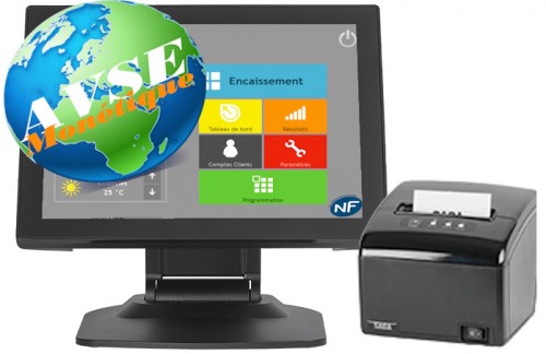 Caisse Tactile 15 Pouces + logiciel NF